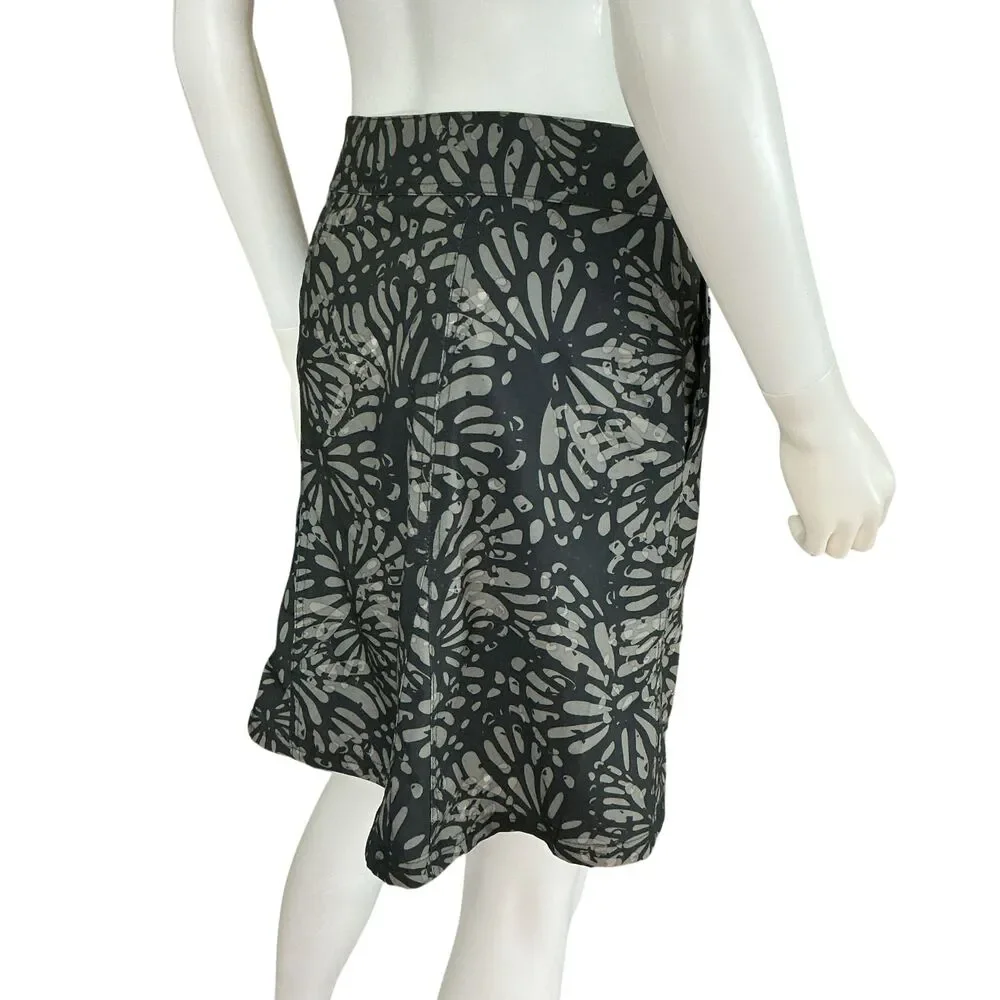 RipSkirt Hawaii Grey Wrap Skirt Size S Charcoal Shibori Length 2 Beach Tropical - Picture 6 of 14